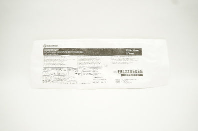 Halyard EBL22050SG EchoBright Echogenic Regional Block Ndle 22Ga x 50mm (x)